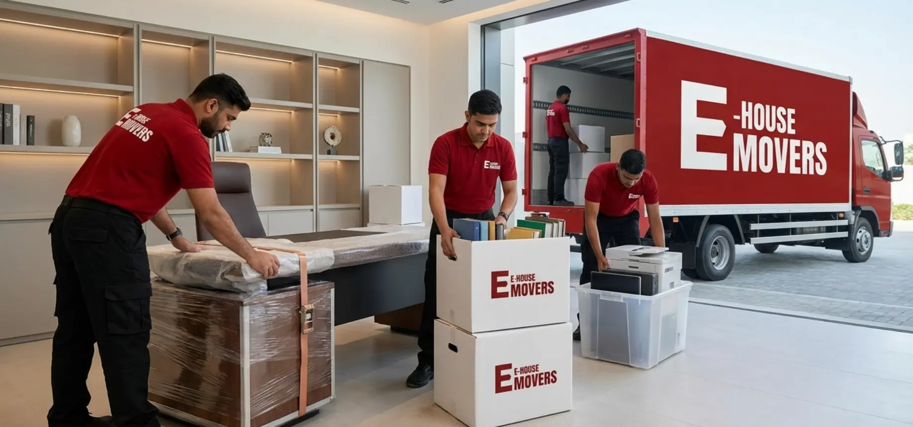 Full commercial office packing service in Dubai